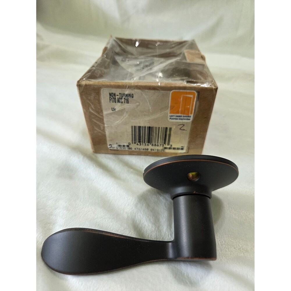 Schlage Oil-Rubbed Bronze Left-Hand Non-Turning/Dummy Door Lever F170 ACC 716 LH